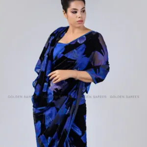 Velvert Burned Saree